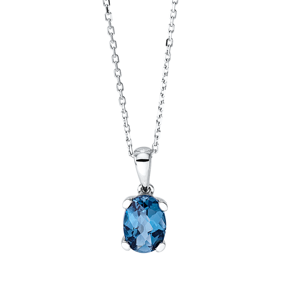 Brogle Classic gold chain with London topaz pendant
