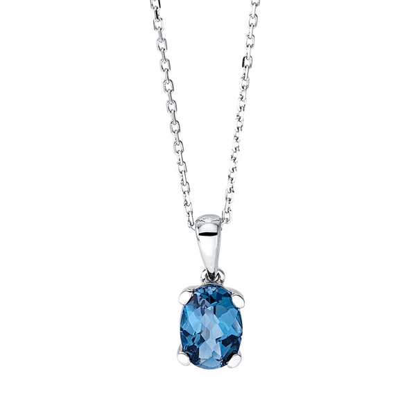 Brogle Classic gold chain with London topaz pendant