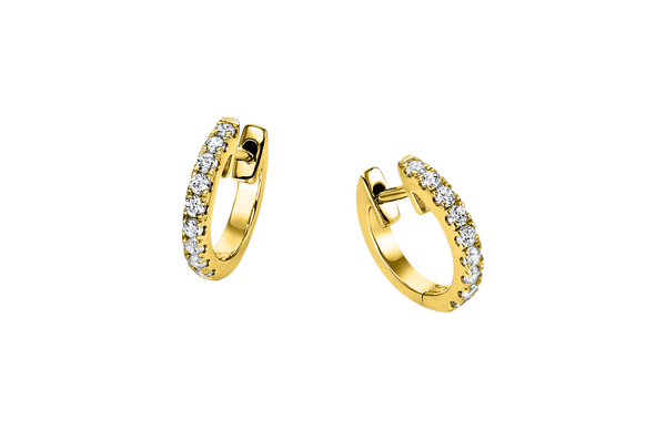 Brogle Classic diamond hoop earrings