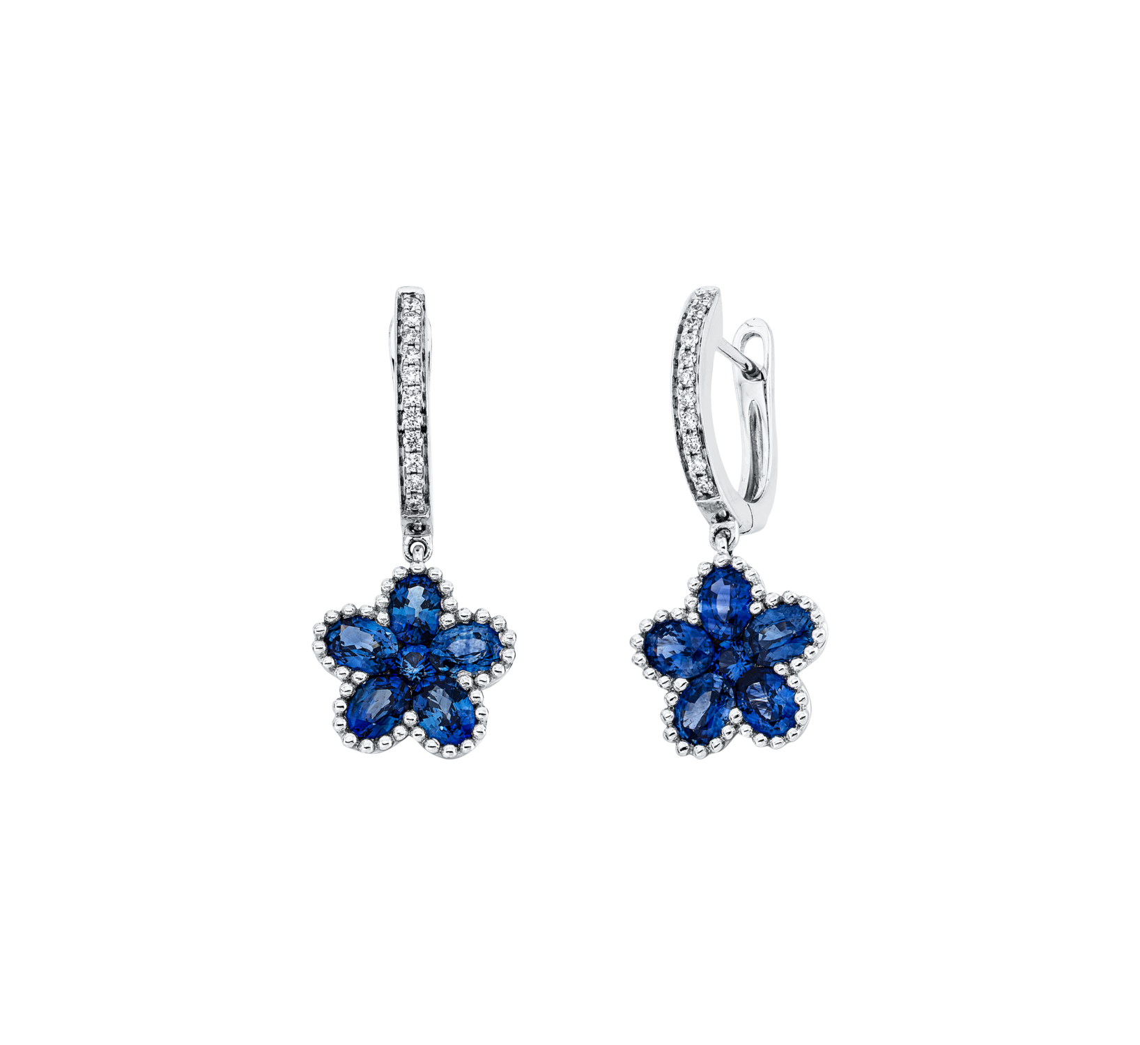 Brogle Classic sapphire hoop earrings Brogle Classic sapphire hoop earrings