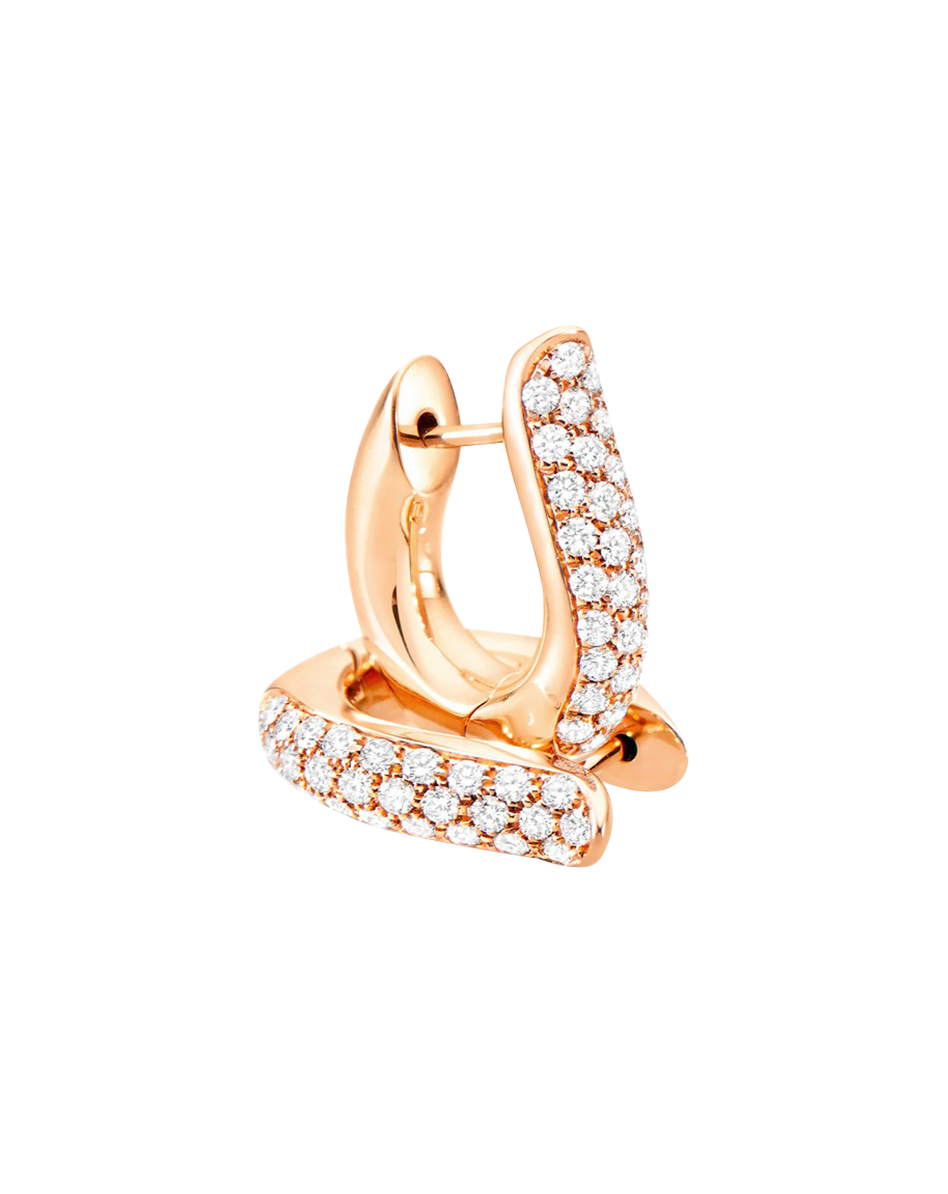 Tamara Comolli Signature Drop Hoops Pavé Creolen