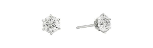 Recarlo Anniversary Six Solitaire stud earrings