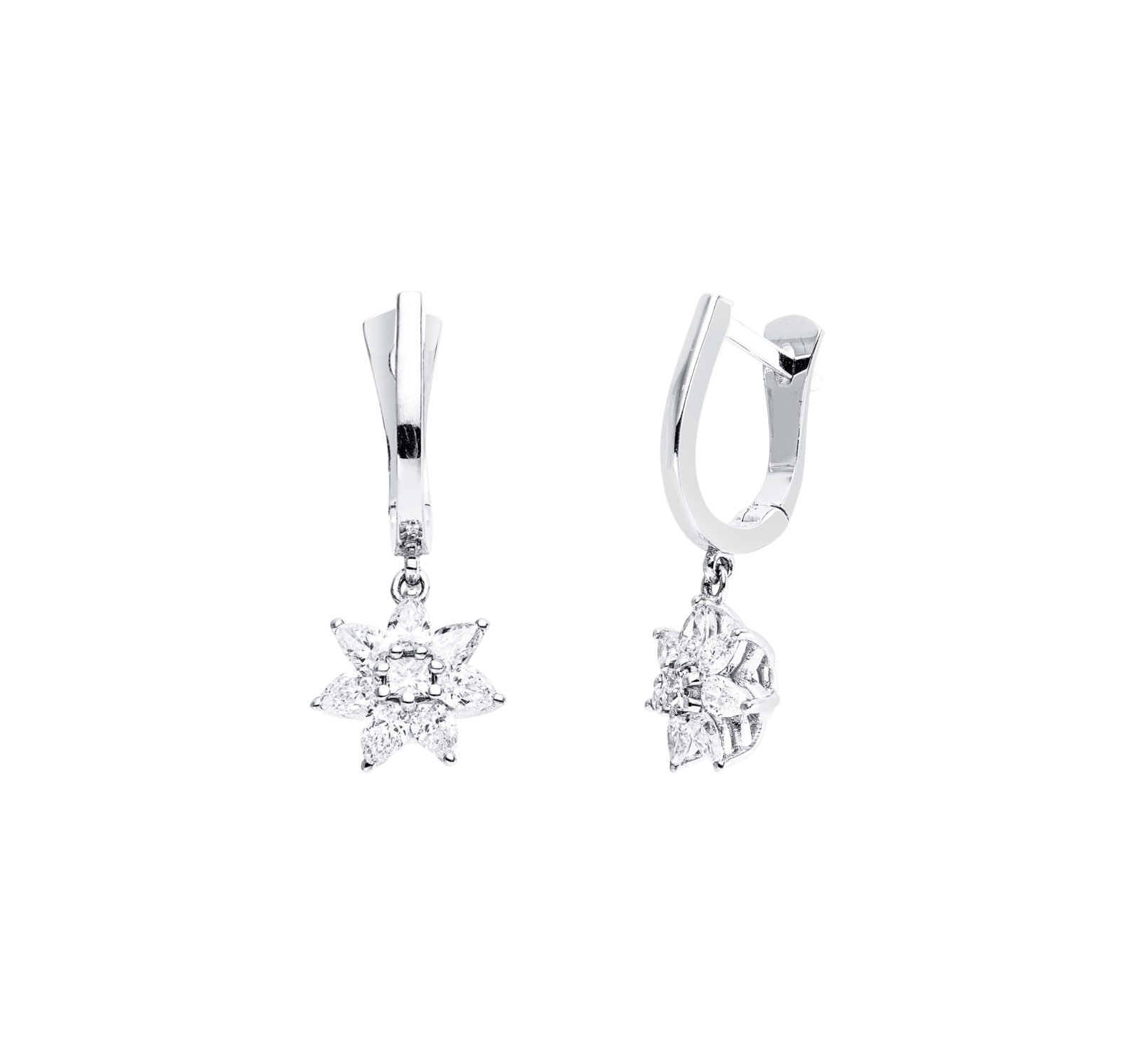 Brogle Classic diamond hoop earrings