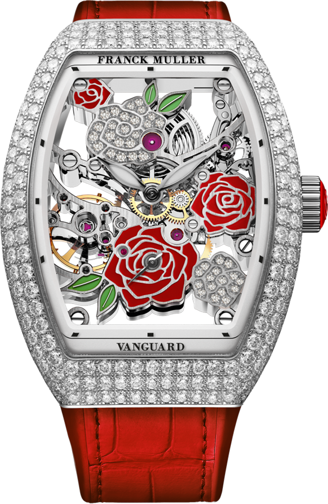 Franck Muller Vanguard Rose Skeleton 42.3 x 32mm Franck Muller Vanguard Rose Skeleton 42.3 x 32mm