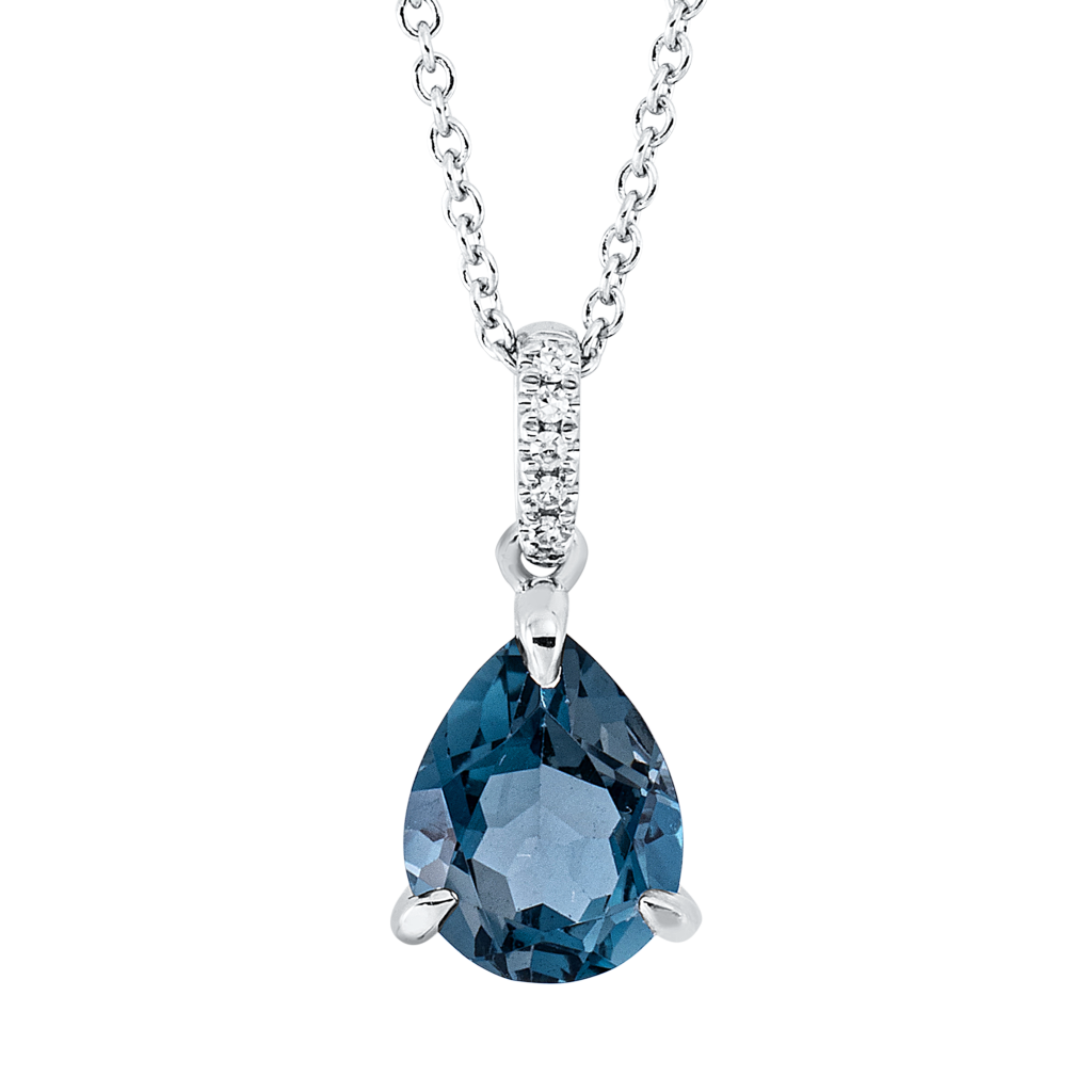 Brogle Classic necklace with London topaz pendant Brogle Classic necklace with London topaz pendant