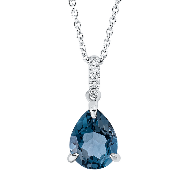 Brogle Classic necklace with London topaz pendant Brogle Classic necklace with London topaz pendant