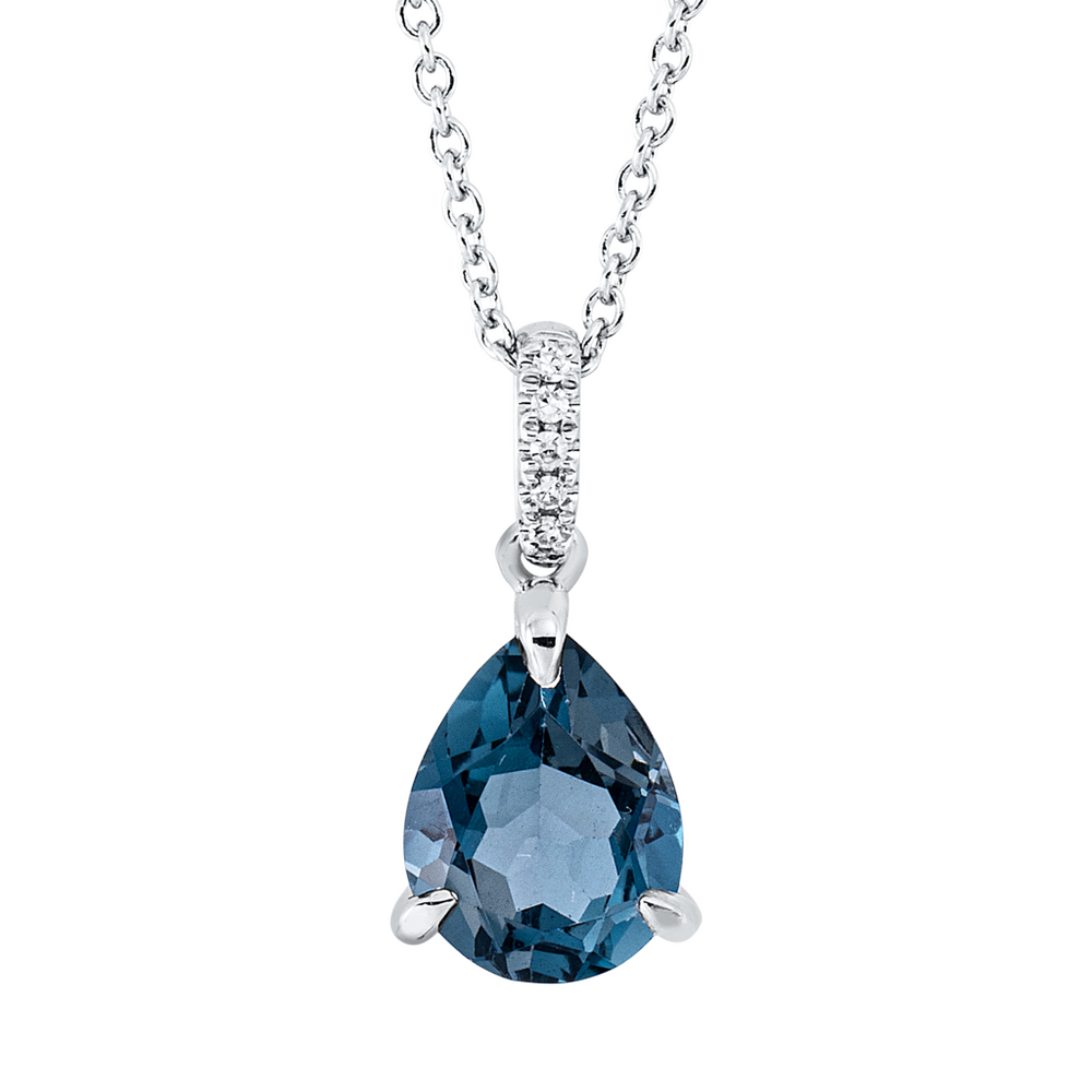 Brogle Classic necklace with London topaz pendant Brogle Classic necklace with London topaz pendant