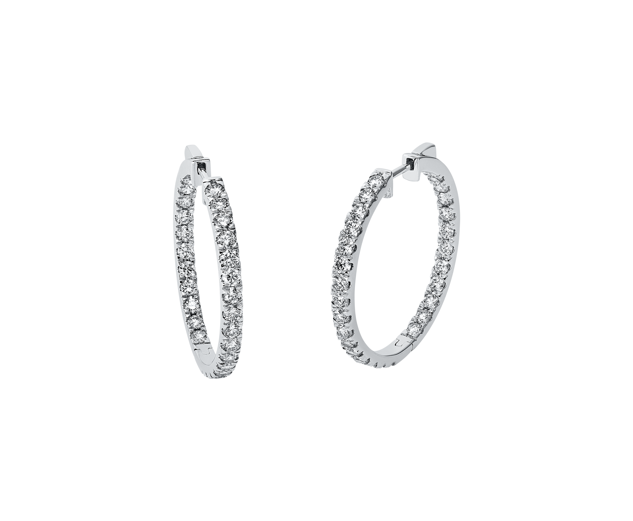 Brogle Selection diamond hoop earrings Brogle Selection diamond hoop earrings