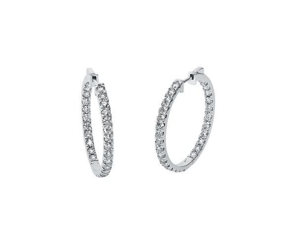 Brogle Selection diamond hoop earrings Brogle Selection diamond hoop earrings
