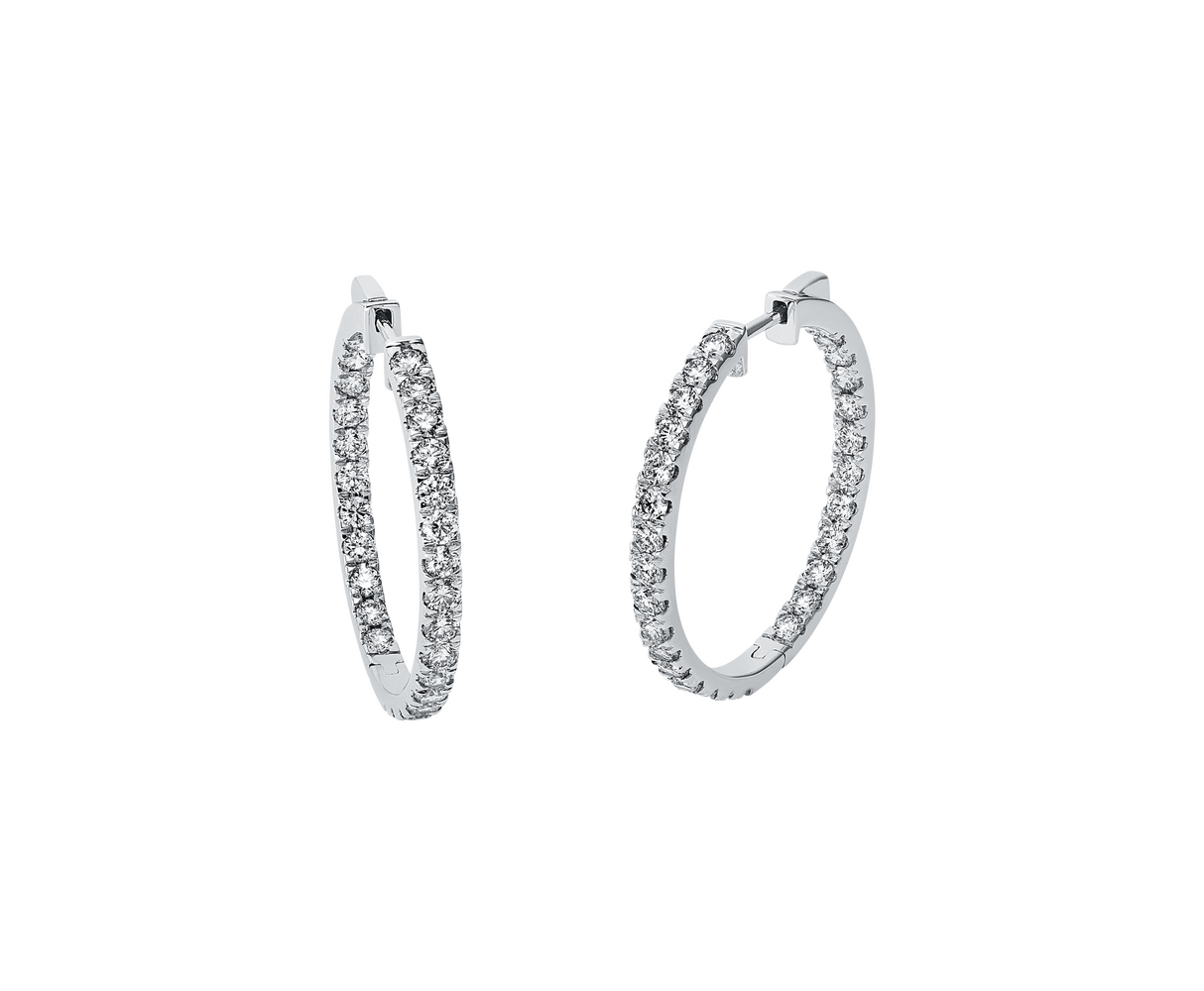Brogle Selection diamond hoop earrings Brogle Selection diamond hoop earrings