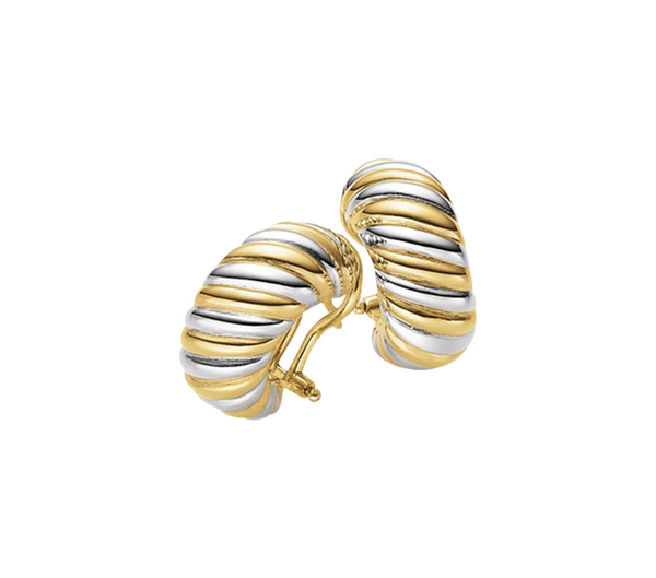 Brogle Classic Bicolor Gold Stud Earrings Brogle Classic Bicolor Gold Stud Earrings