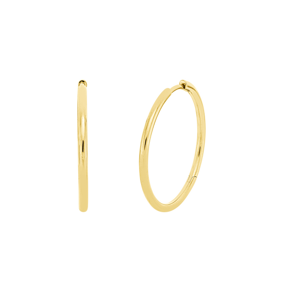 Brogle Classic gold hoop earrings Brogle Classic gold hoop earrings