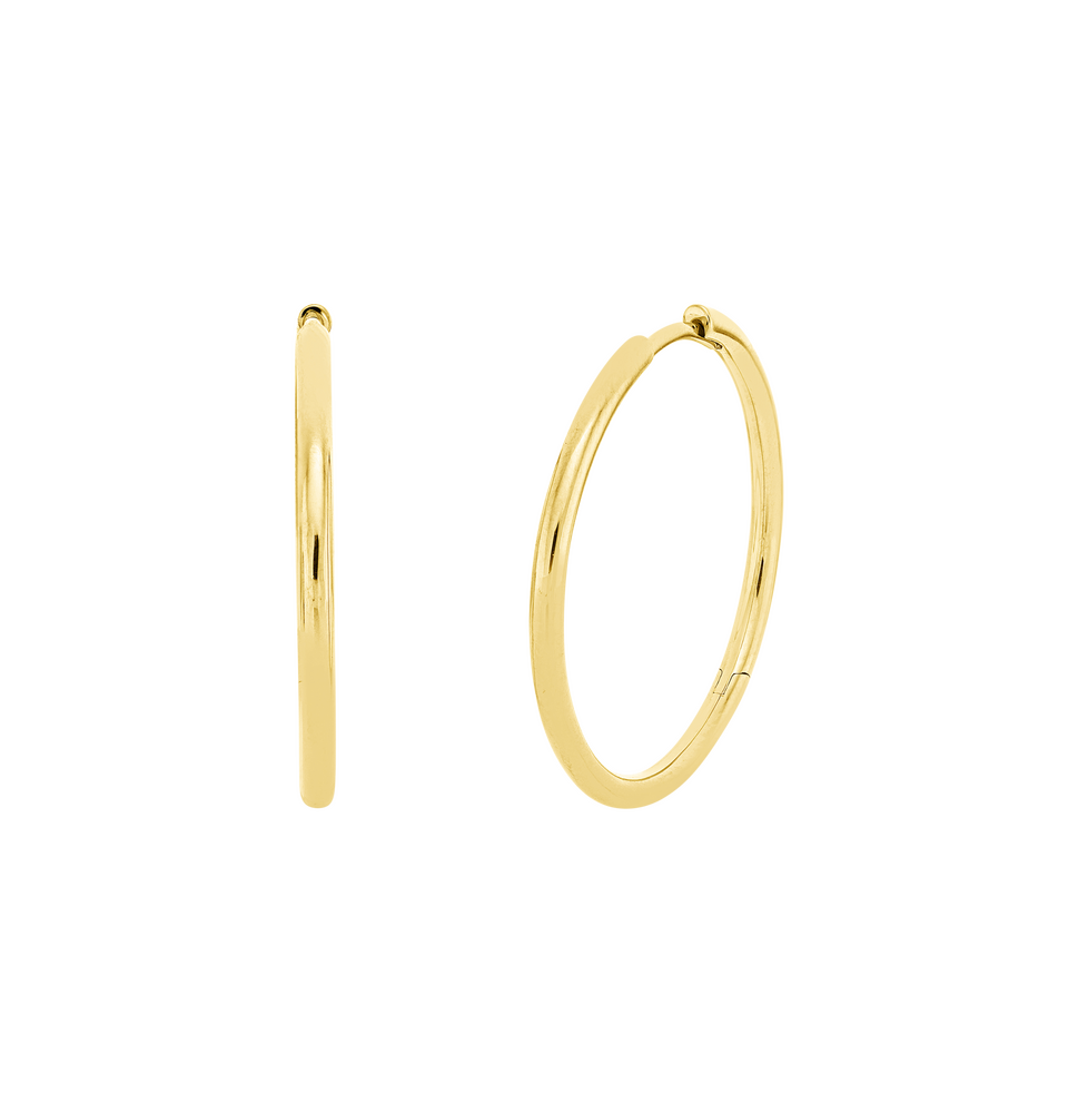 Brogle Classic gold hoop earrings Brogle Classic gold hoop earrings