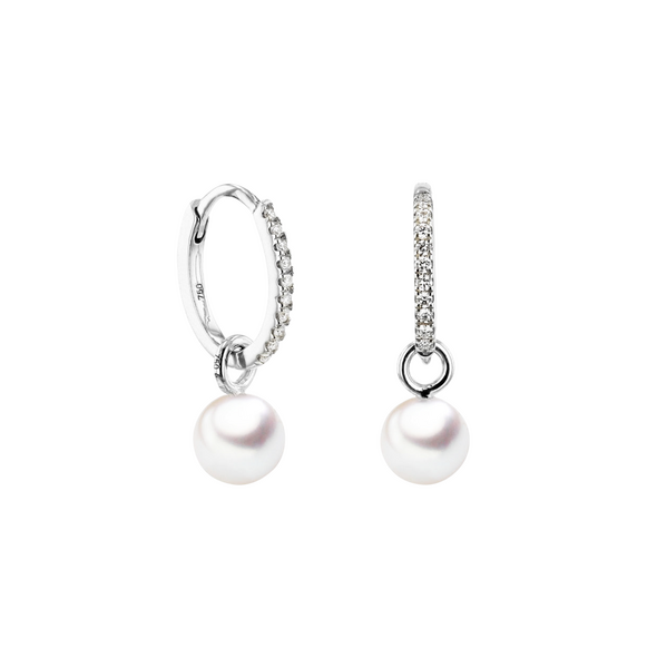 Brogle Classic Akoya pearl hoop earrings Brogle Classic Akoya pearl hoop earrings