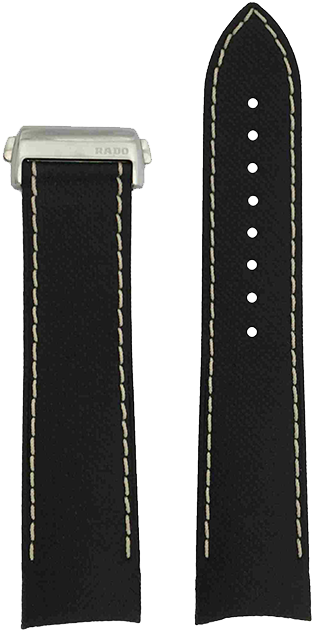 Rado black cowhide leather strap 22mm