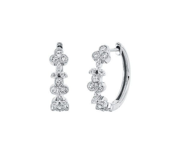 Brogle Selection Casual diamond hoop earrings Brogle Selection Casual diamond hoop earrings