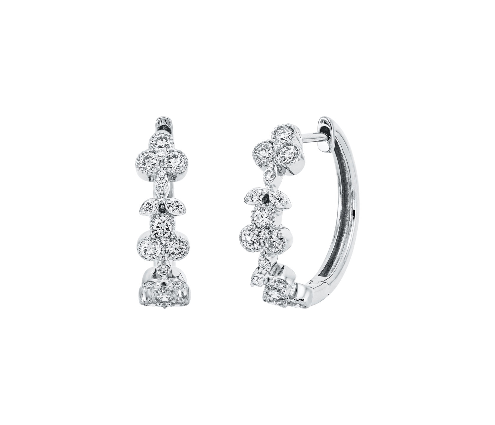Brogle Classic diamond hoop earrings Brogle Classic diamond hoop earrings