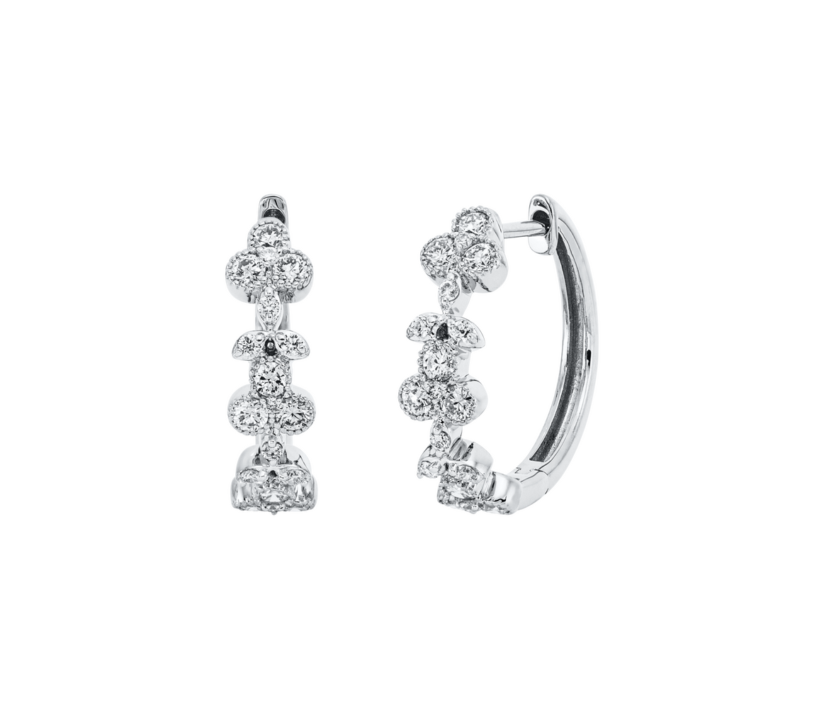 Brogle Classic diamond hoop earrings Brogle Classic diamond hoop earrings