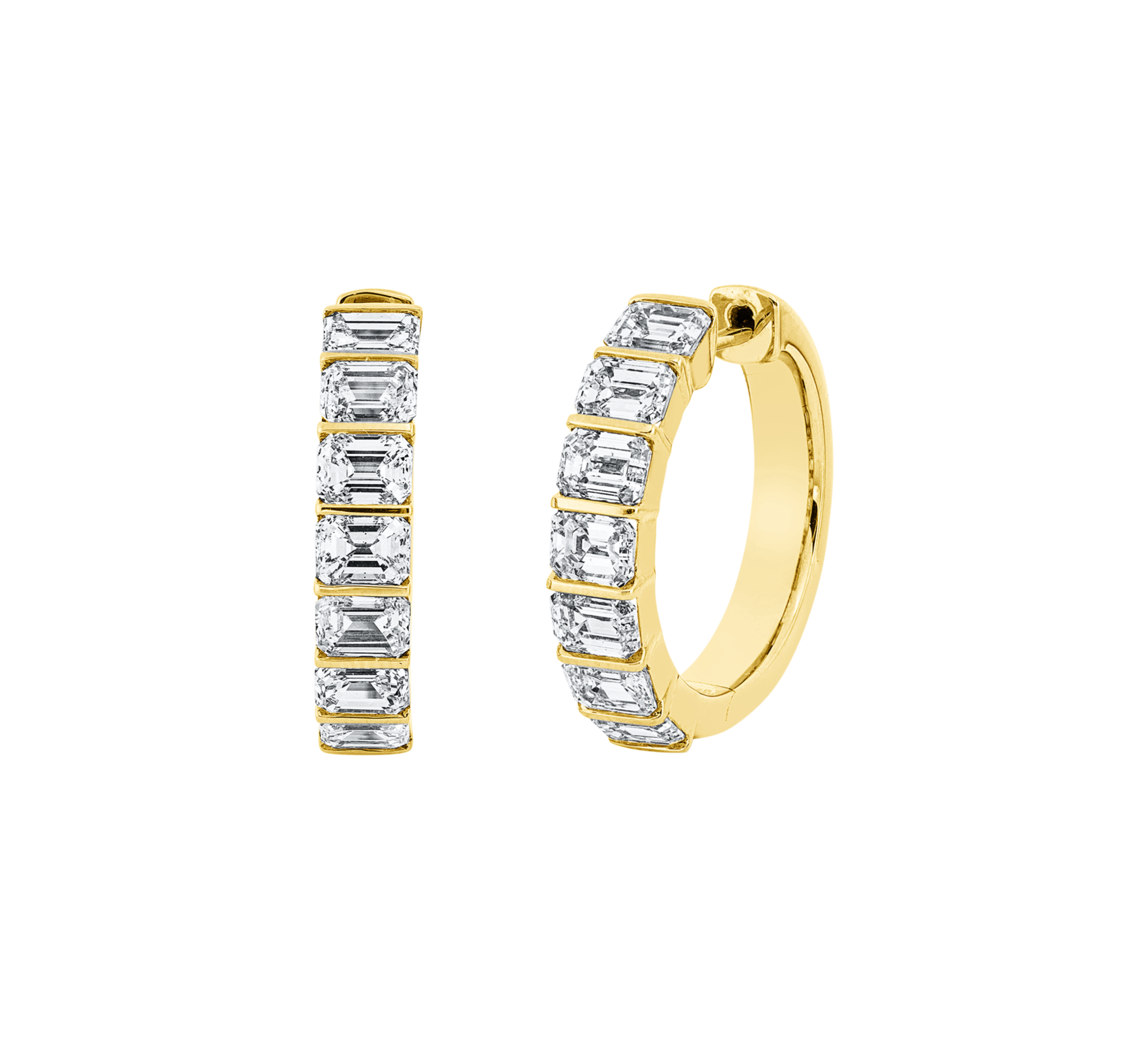 Brogle Selection diamond hoop earrings