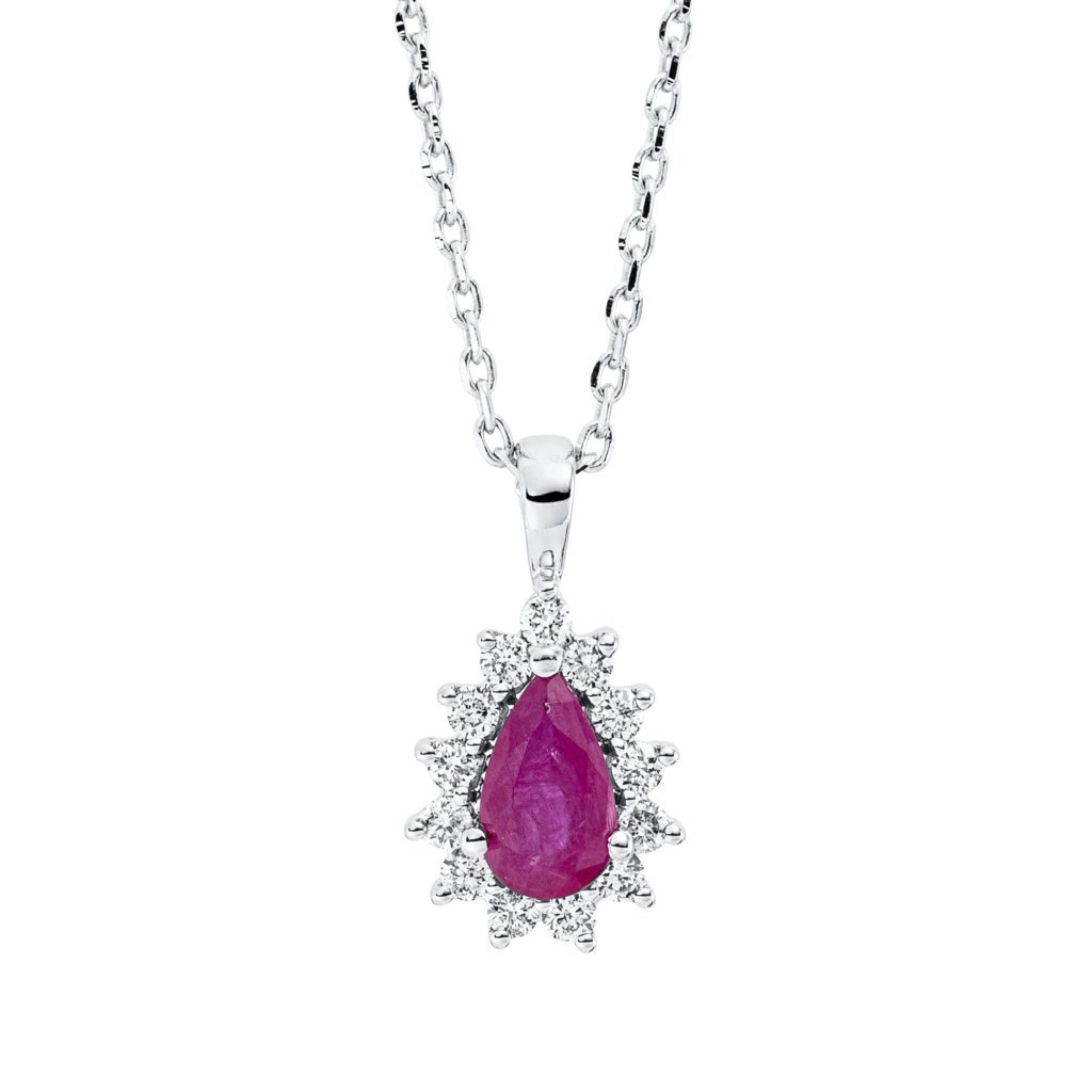 Brogle Classic necklace with ruby pendant