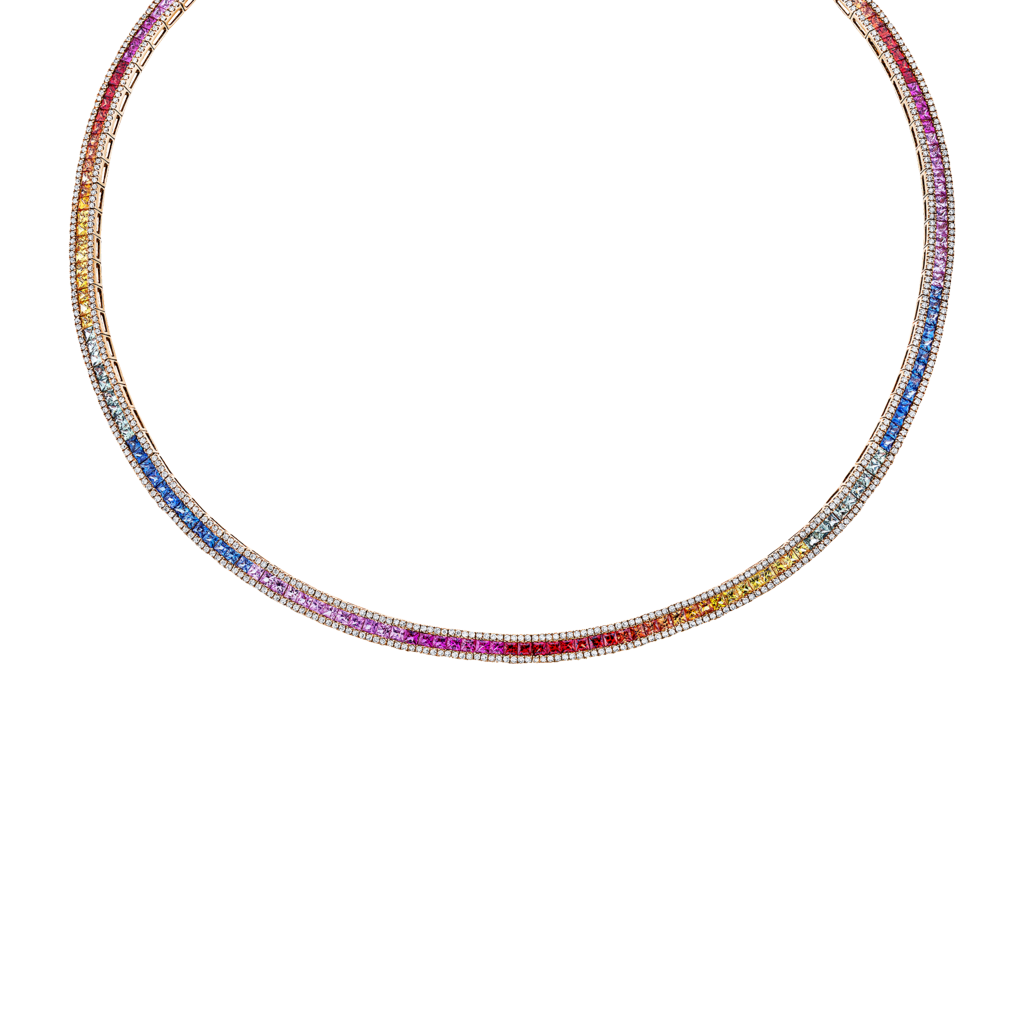Brogle Selection sapphire necklace Rainbow Brogle Selection sapphire necklace Rainbow