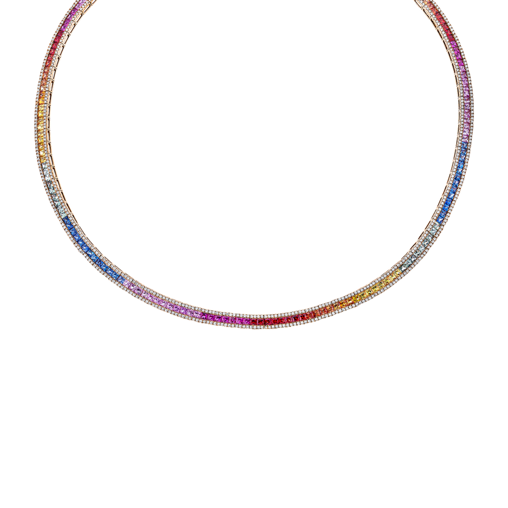 Brogle Selection sapphire necklace Rainbow Brogle Selection sapphire necklace Rainbow