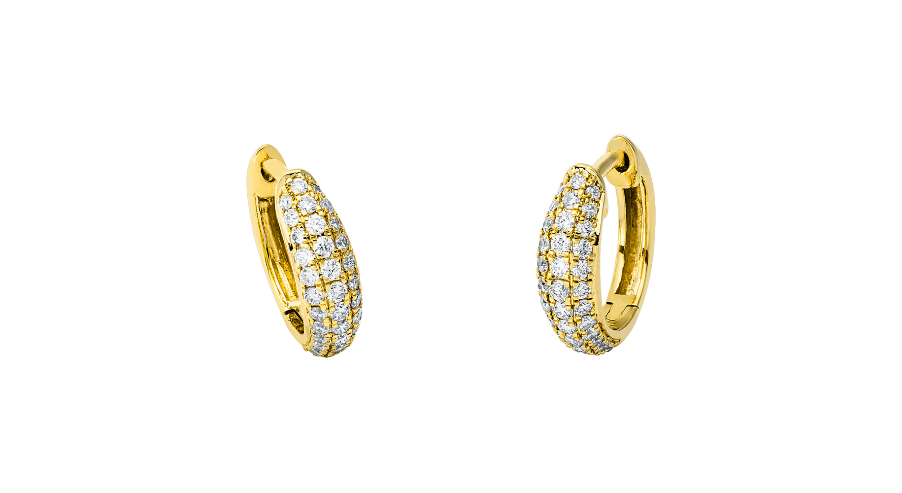Brogle Classic diamond hoop earrings