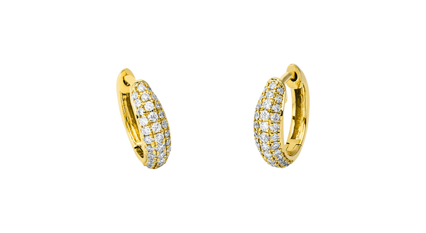 Brogle Classic diamond hoop earrings