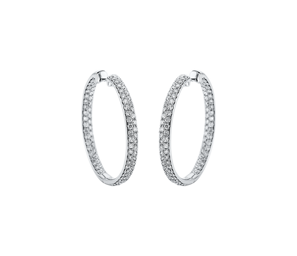 Brogle Selection diamond hoop earrings Brogle Selection diamond hoop earrings