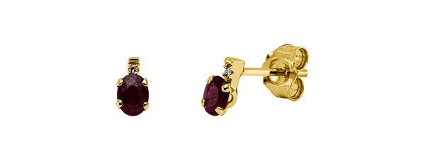 Brogle Classic Rubinohrstecker