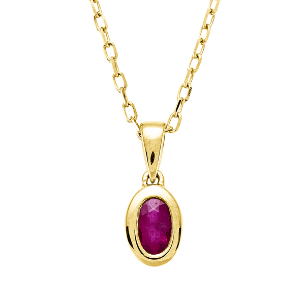 Brogle Classic Kette mit Rubinanhänger