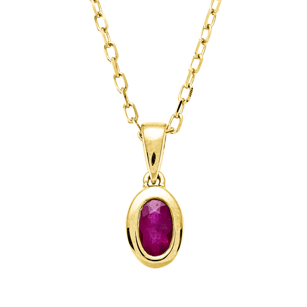Brogle Classic necklace with ruby pendant Brogle Classic necklace with ruby pendant