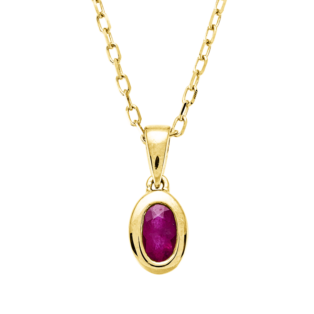 Brogle Classic necklace with ruby pendant Brogle Classic necklace with ruby pendant