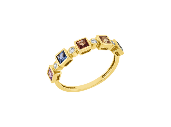 Brogle Classic Sapphire Ring Rainbow