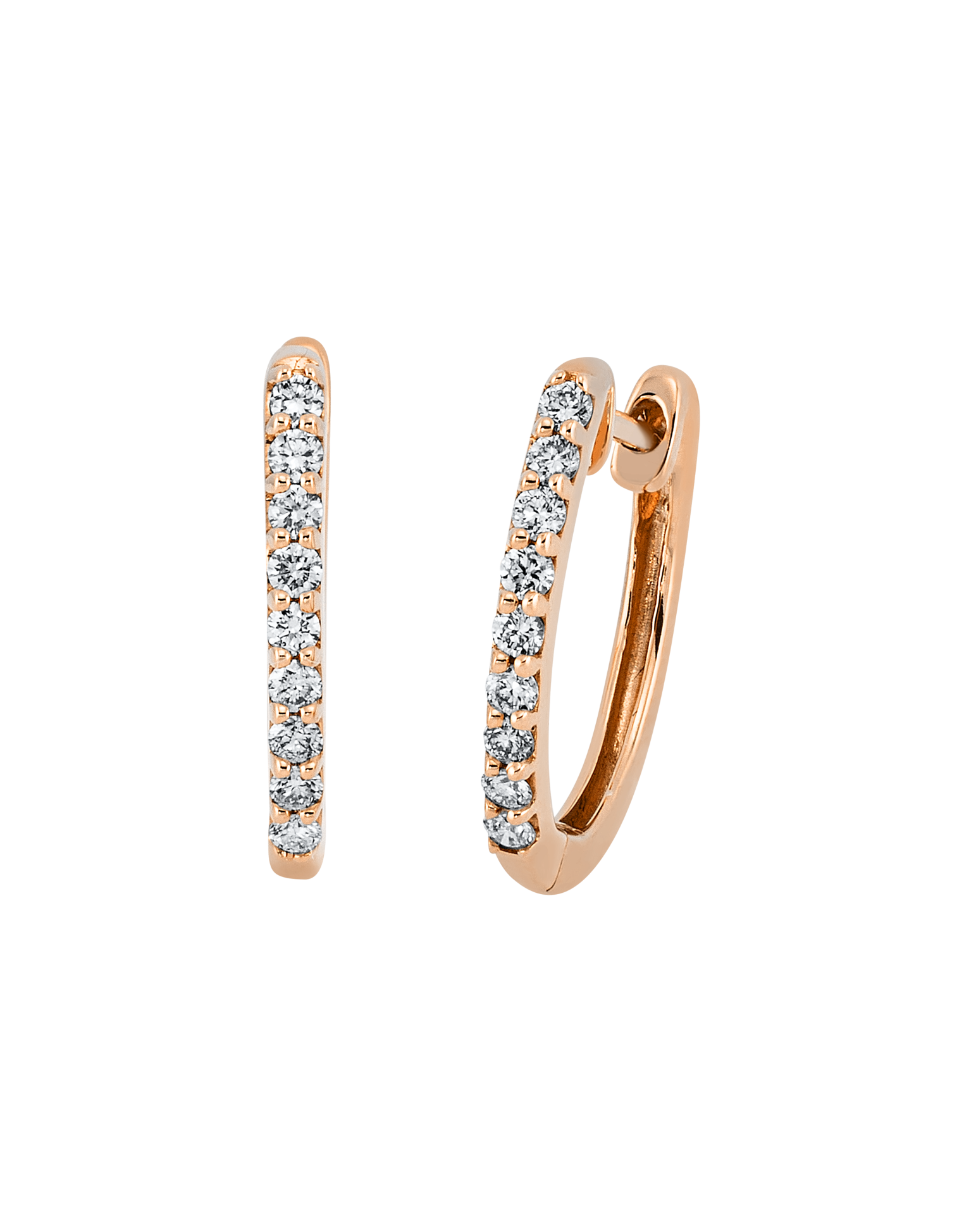 Brogle Classic diamond hoop earrings