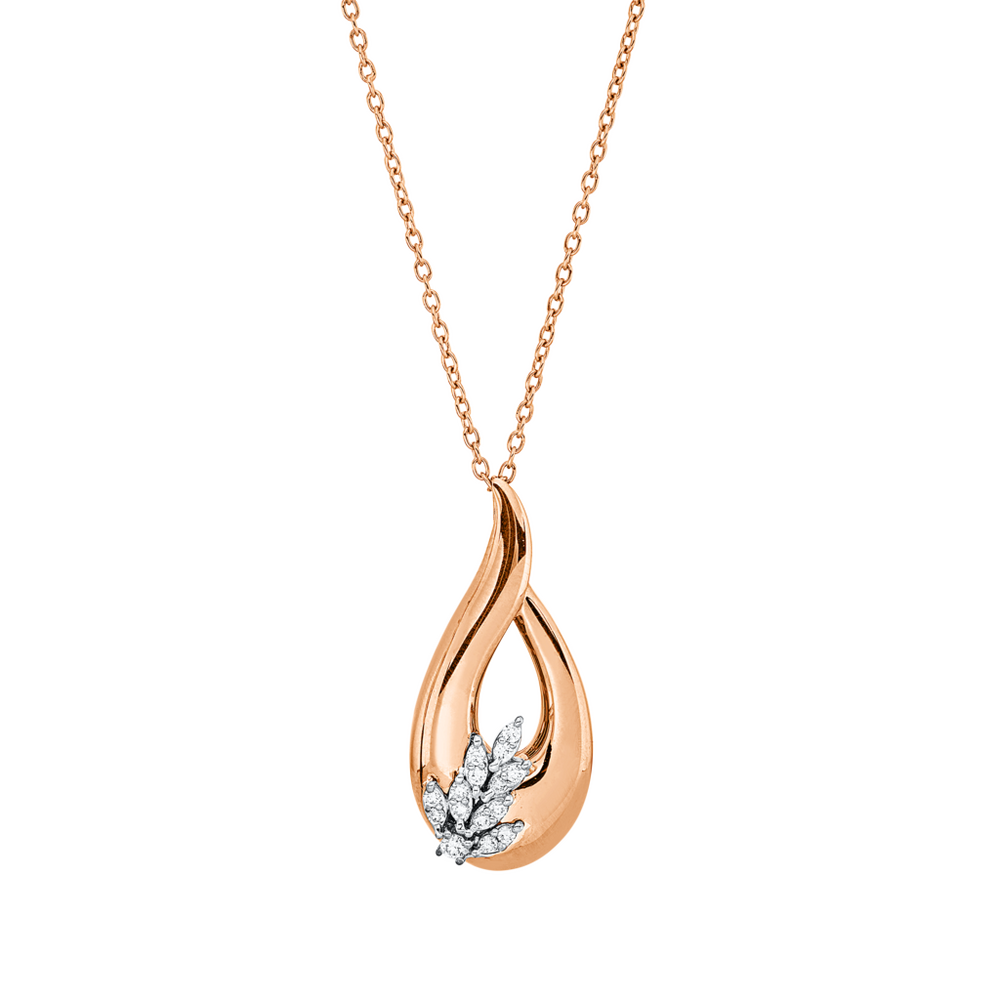 Brogle Classic necklace with bicolour diamond pendant
