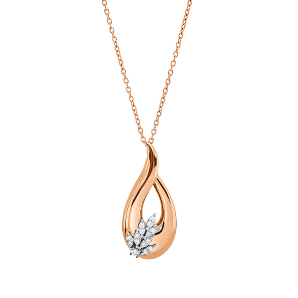 Brogle Classic necklace with bicolour diamond pendant