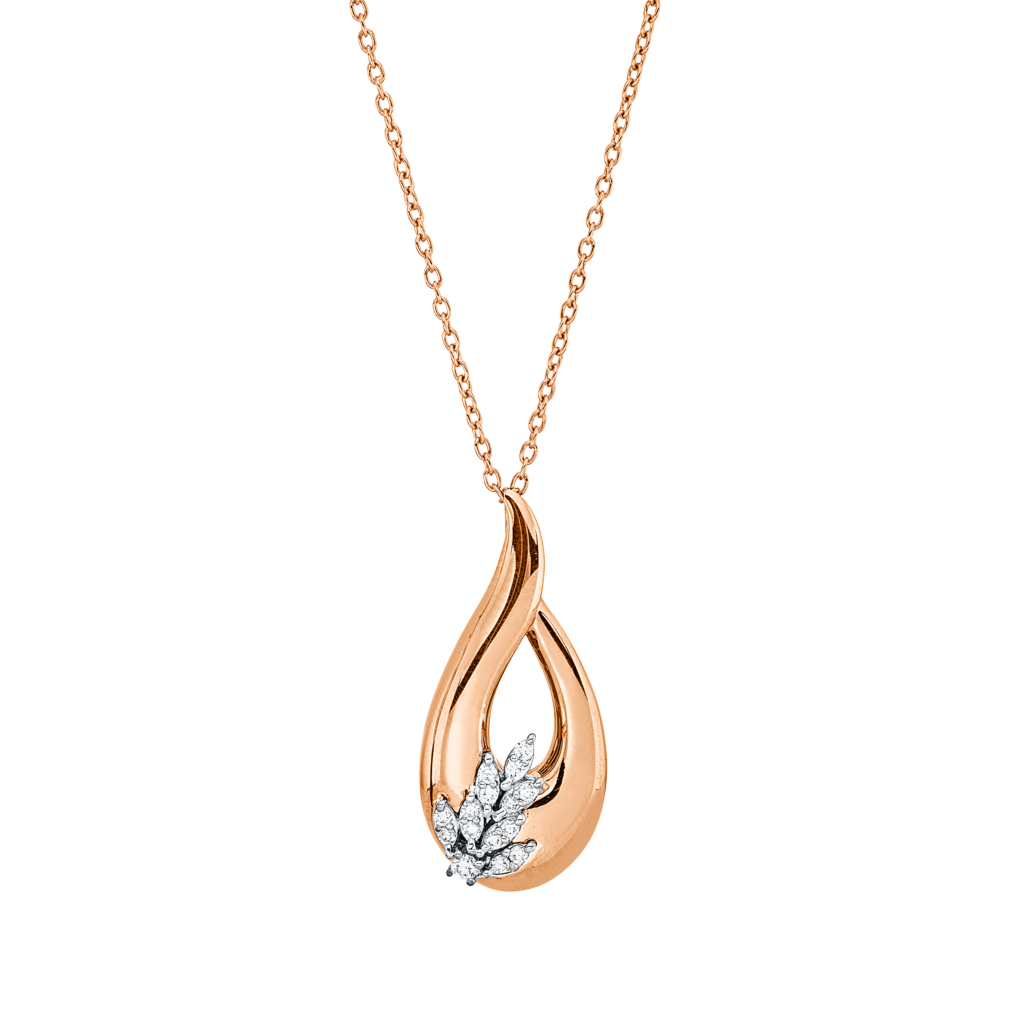 Brogle Classic Bicolor Kette mit Diamantanhänger Brogle Classic Bicolor Kette mit Diamantanhänger