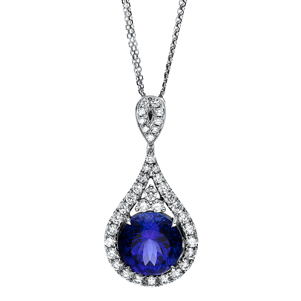 Brogle Selection necklace with tanzanite pendant Brogle Selection necklace with tanzanite pendant