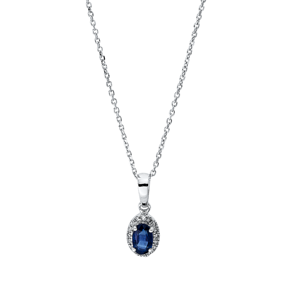 Brogle Classic necklace with sapphire pendant Brogle Classic necklace with sapphire pendant