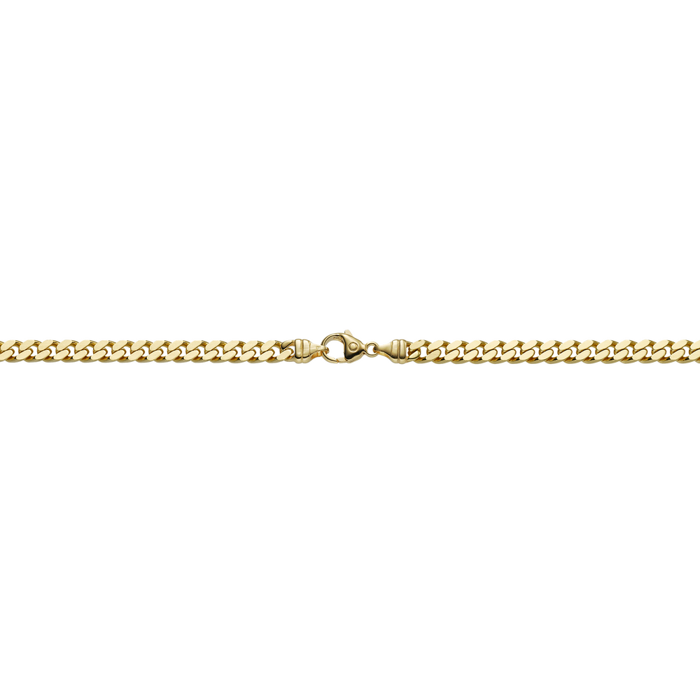 Brogle Classic curb chain bracelet 4-sided diamond cut 5mm