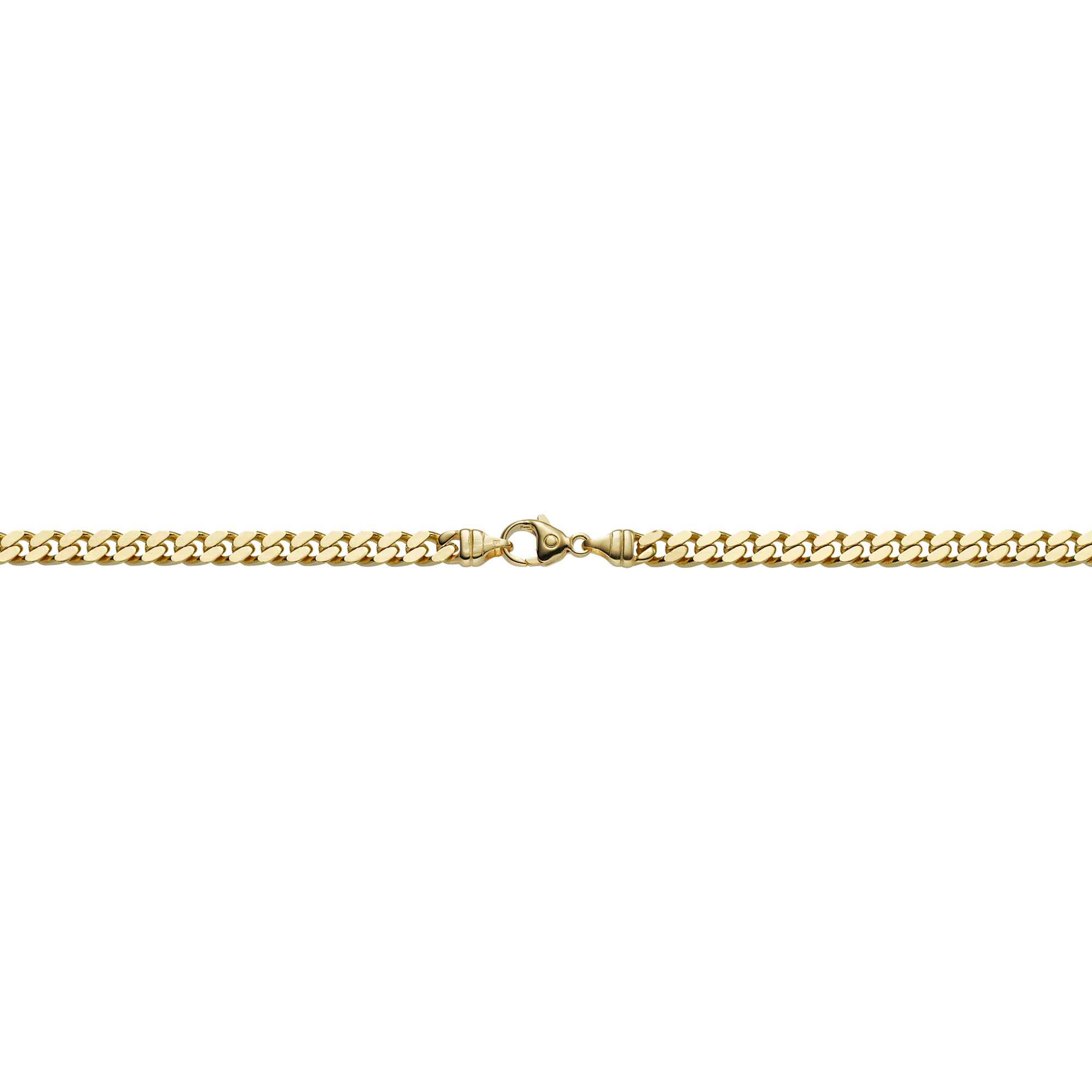 Brogle Classic curb chain bracelet 4-sided diamond cut 5mm Brogle Classic curb chain bracelet 4-sided diamond cut 5mm