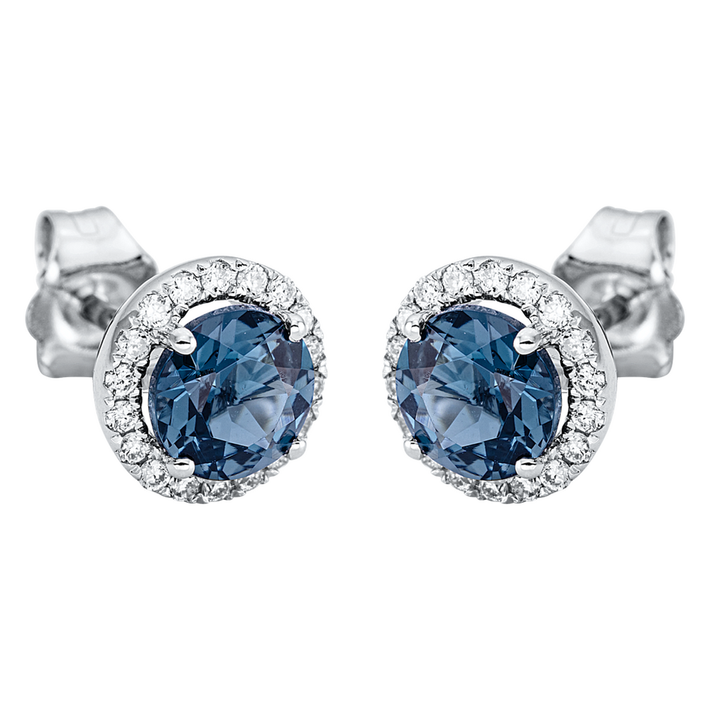 Brogle Selection Felicity stud earrings with London topazes