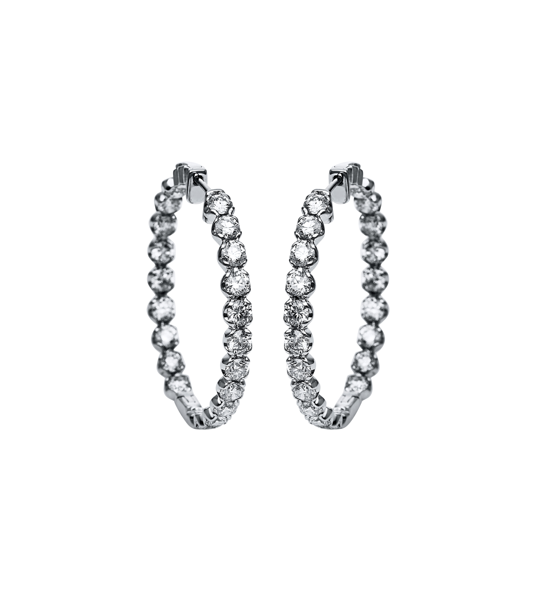 Brogle Selection diamond hoop earrings Brogle Selection diamond hoop earrings