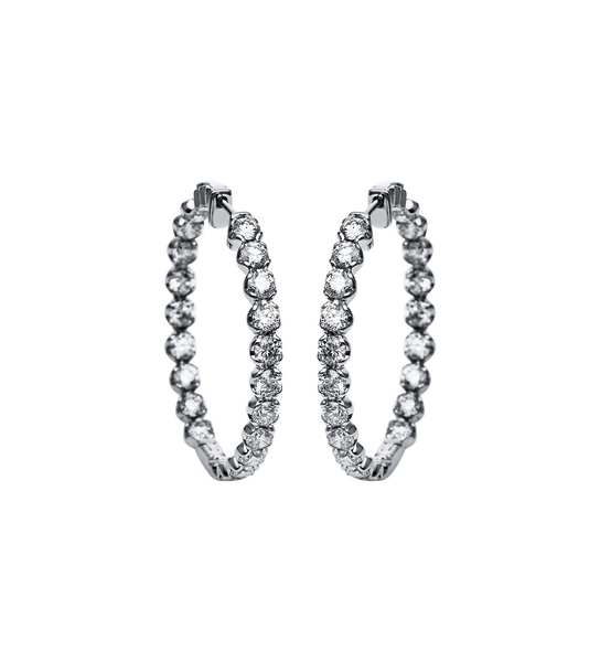 Brogle Selection diamond hoop earrings Brogle Selection diamond hoop earrings