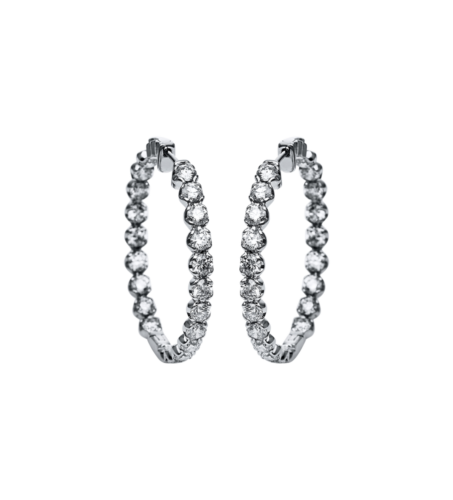 Brogle Selection diamond hoop earrings Brogle Selection diamond hoop earrings