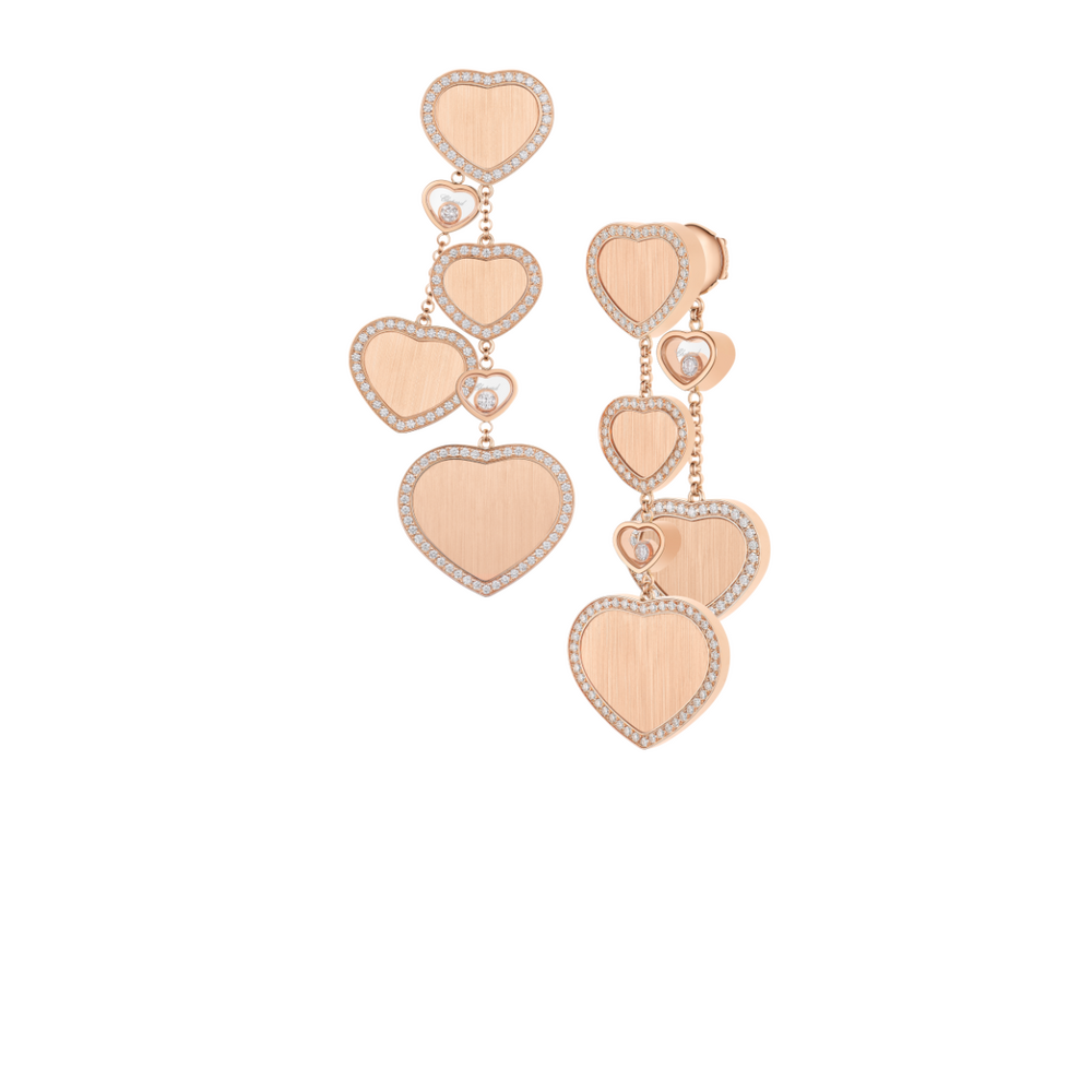 Chopard Happy Hearts Golden Hearts Earrings