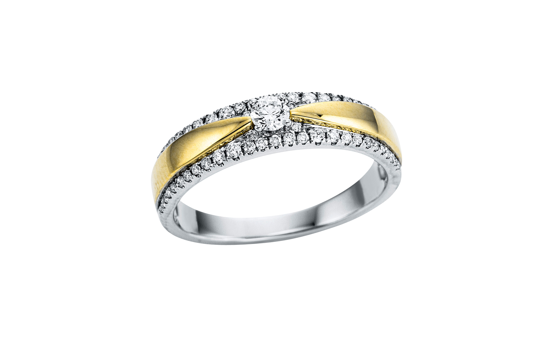 Brogle Classic Bicolor Diamond Ring Brogle Classic Bicolor Diamond Ring