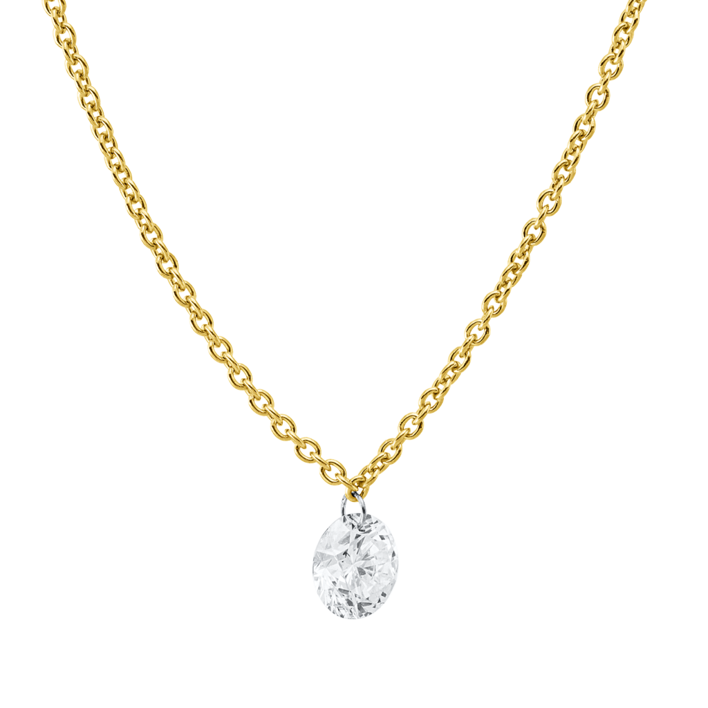 Brogle Classic Bicolor Kette mit Diamantanhänger