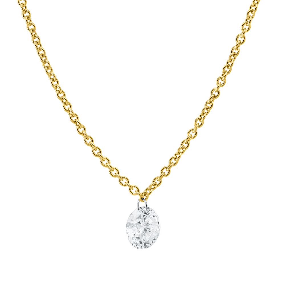 Brogle Classic Bicolor Kette mit Diamantanhänger